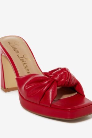 Knotted Strap Heel Red
