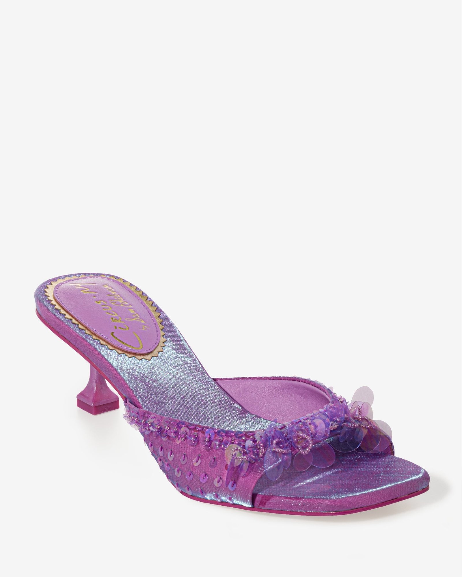 Paillette Strap Heel Pink