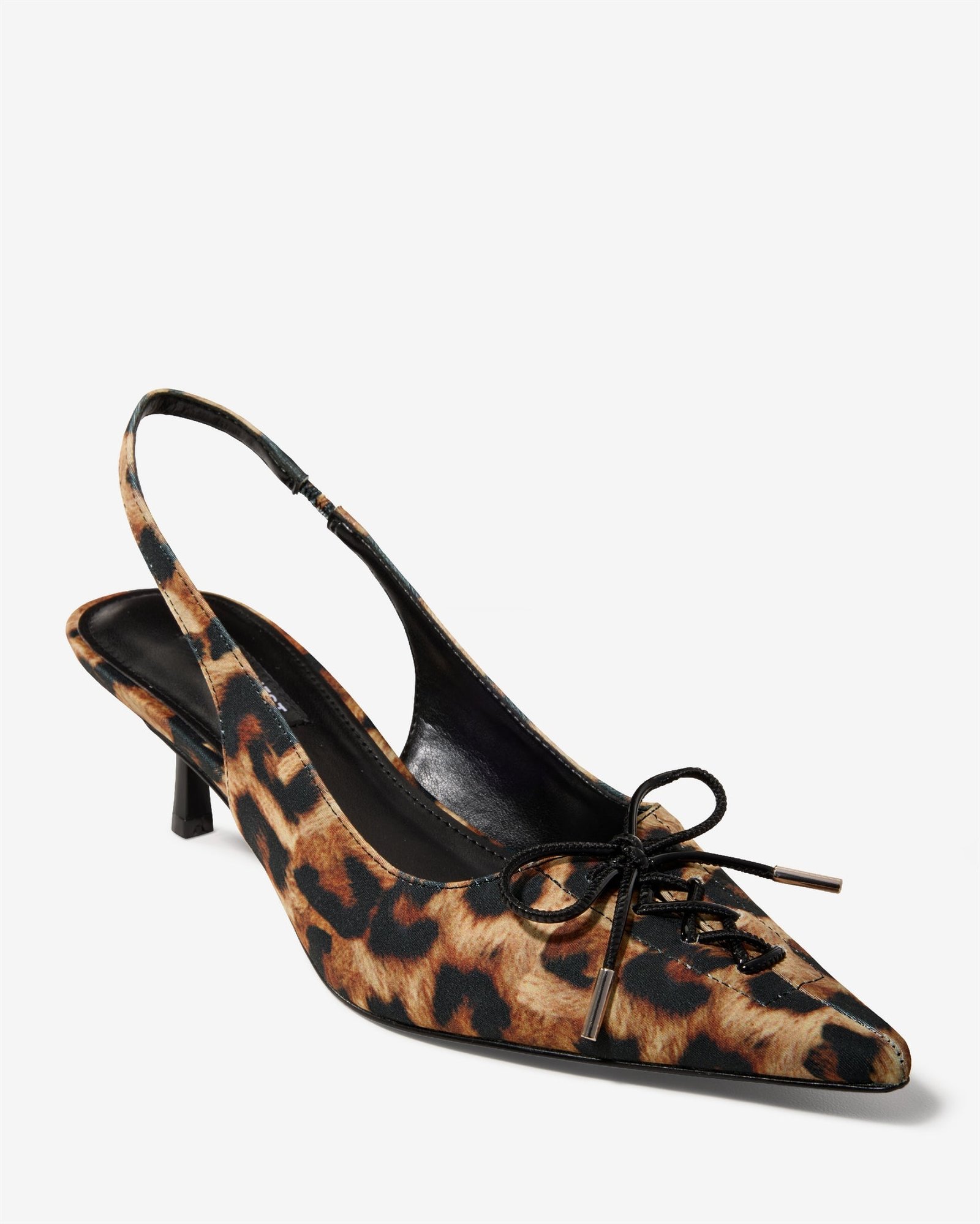 Print Sling-Back Kitten Heel Natural Multi